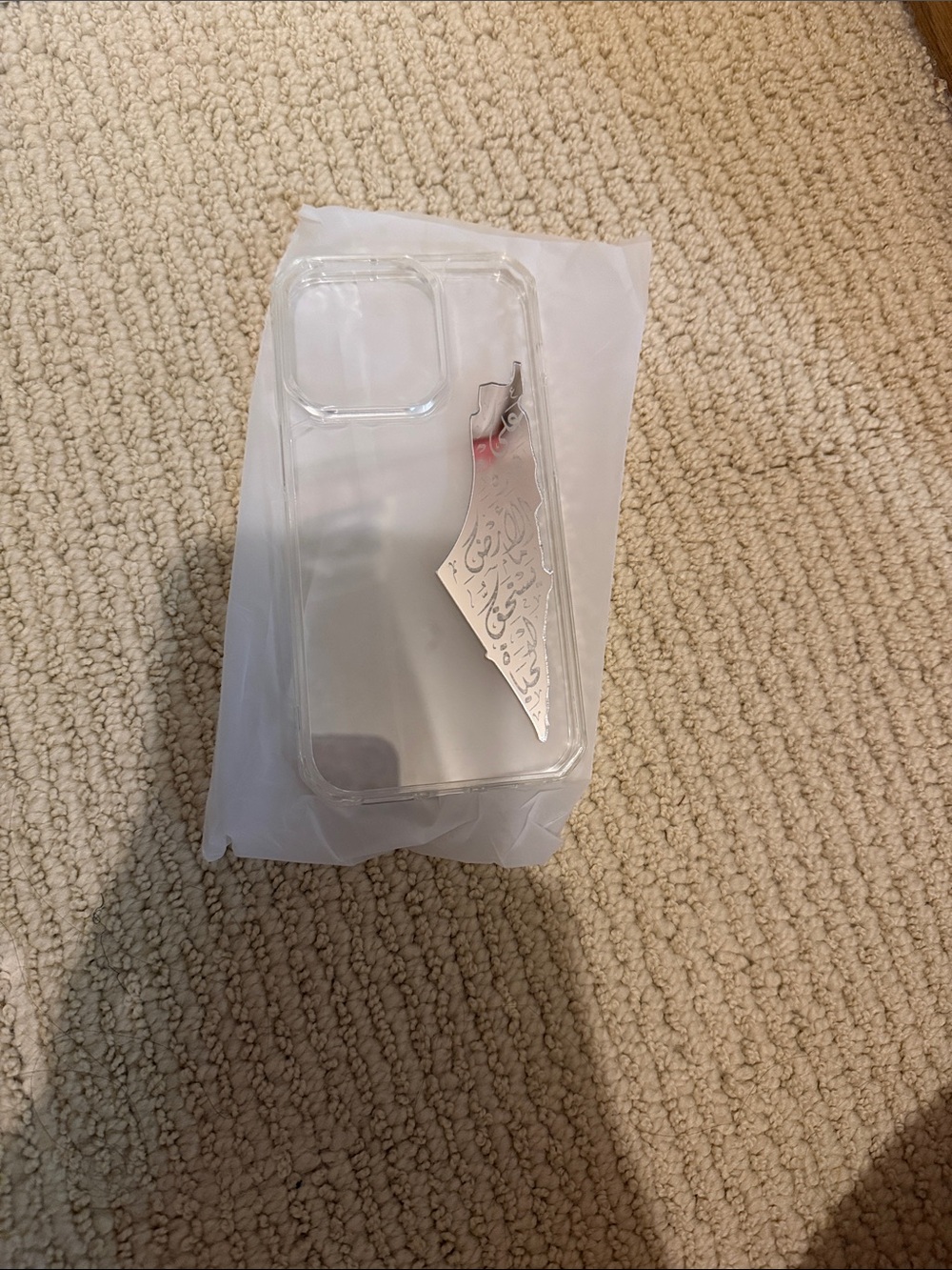 Clear Decorative Phone Case with Silver Accent - Unbranded